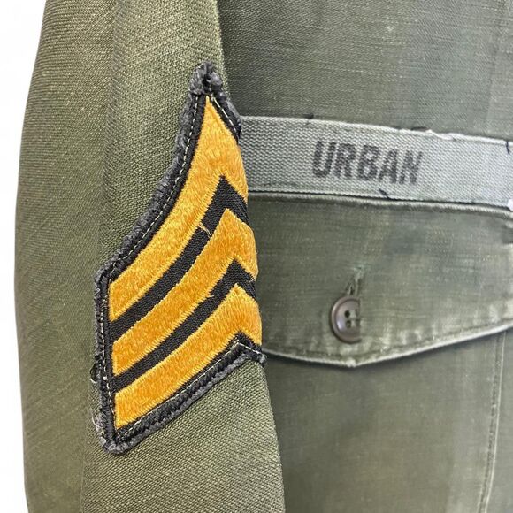 Vintage 60s U.S. Army OG-107 Utility Shirt size L - Picture 5 of 8